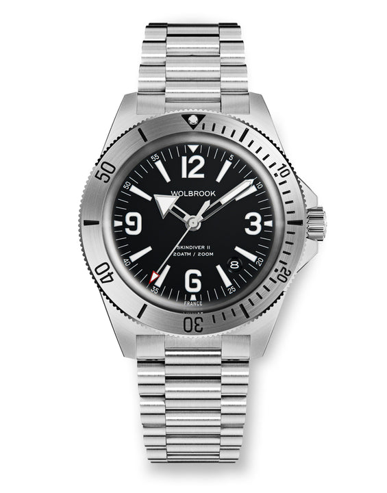 Skindiver II Automatic Dive Watch - White Lum & Black Dial