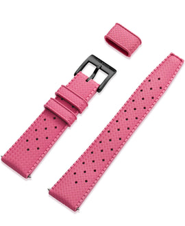 Pink Tropic Rubber Strap & Steel Buckle – Wolbrook Watches
