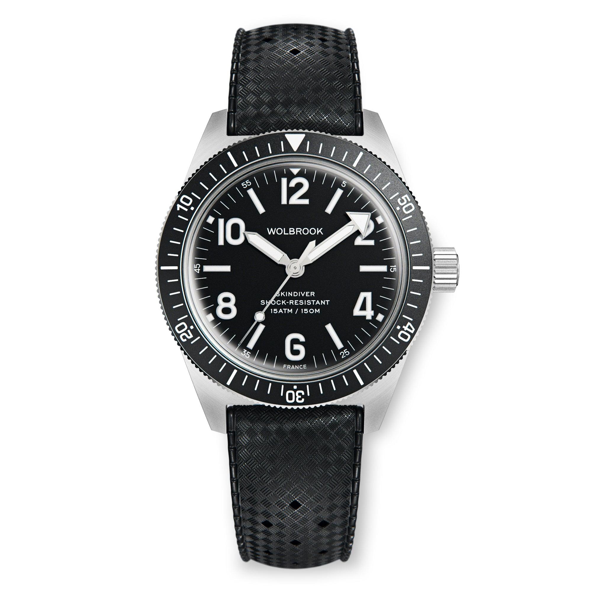 Skindiver Automatic Watch Black Dial – Wolbrook Watches