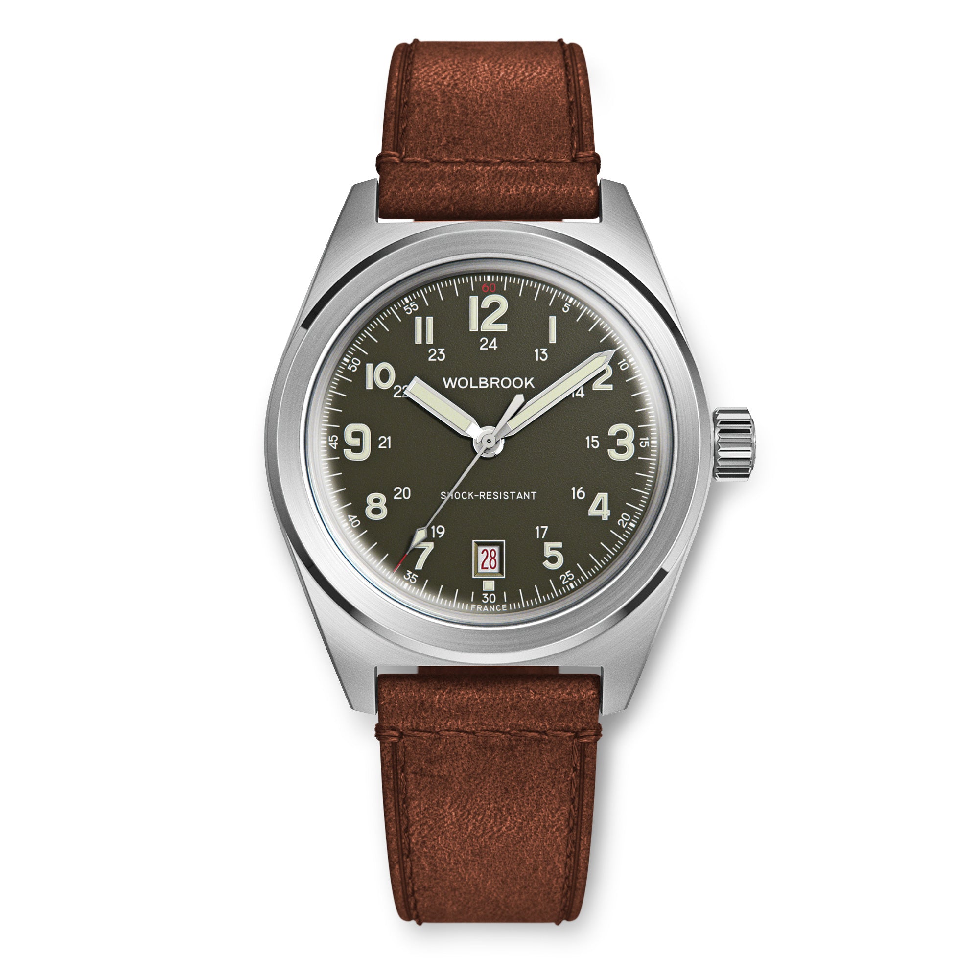 Outrider Automatic Bracelet Watch – French Army Green 21