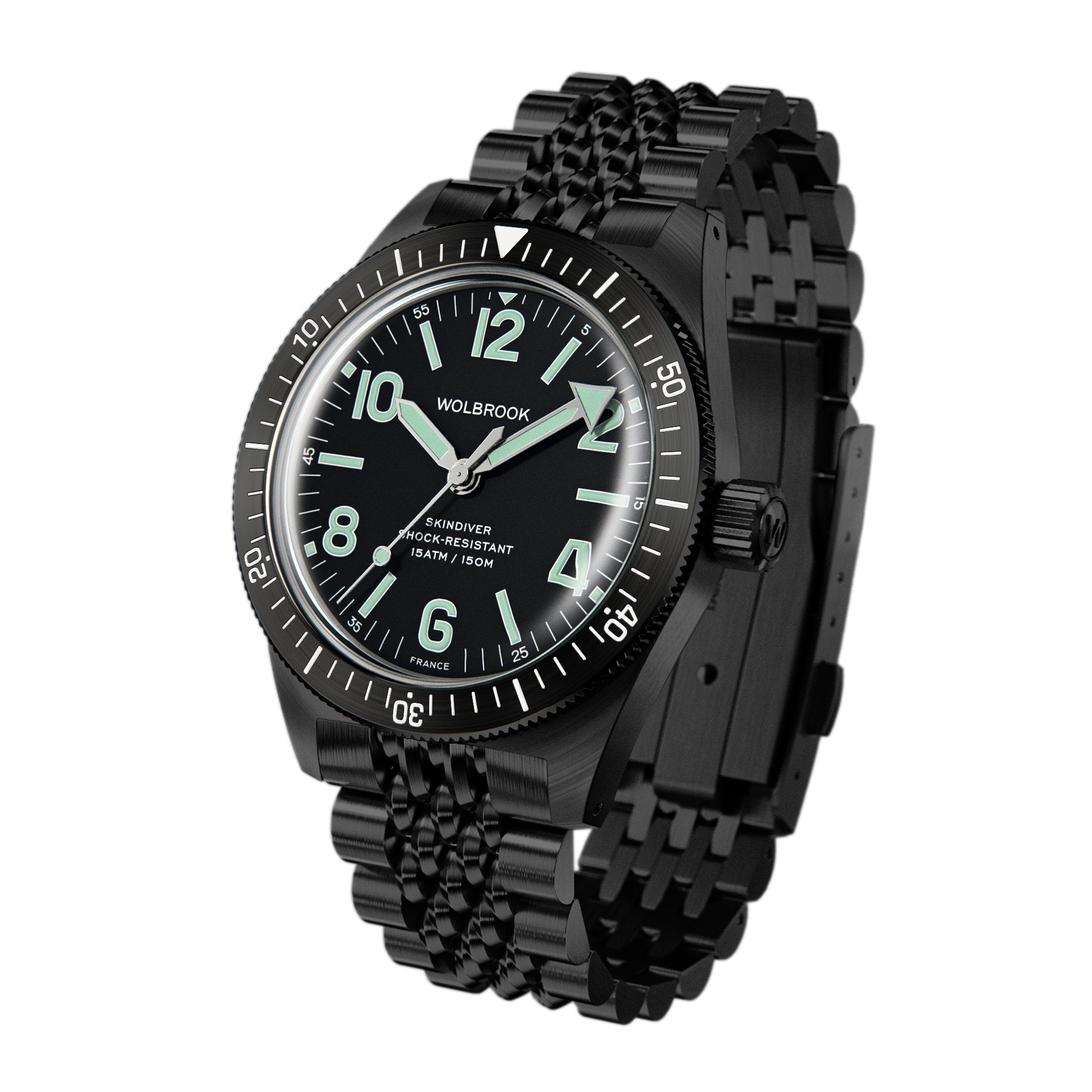 Skindiver Automatic Watch - Green Lum & Black PVD