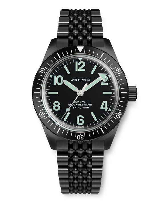 Skindiver Automatic Watch - Green Lum & Black PVD