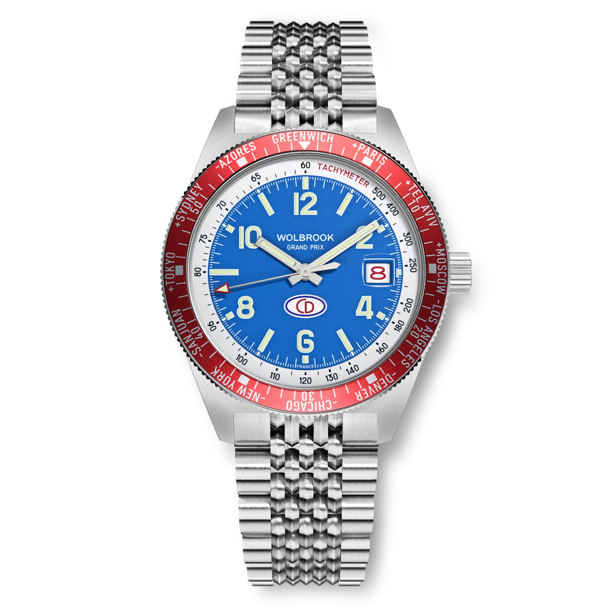 Wolbrook Grand Prix WT Automatic Racing Watch Red Bezel