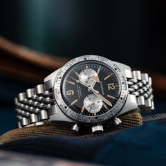 Skindiver WT Chrono-Mecaquartz Vintage Black Reverse Panda Chronograph