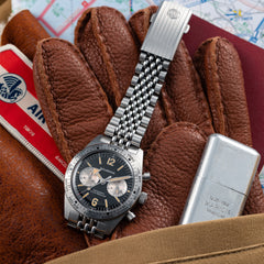 Skindiver WT Chrono-Mecaquartz Vintage Black Reverse Panda Chronograph