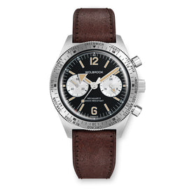 Skindiver WT Chrono-Mecaquartz Vintage Black Reverse Panda Chronograph