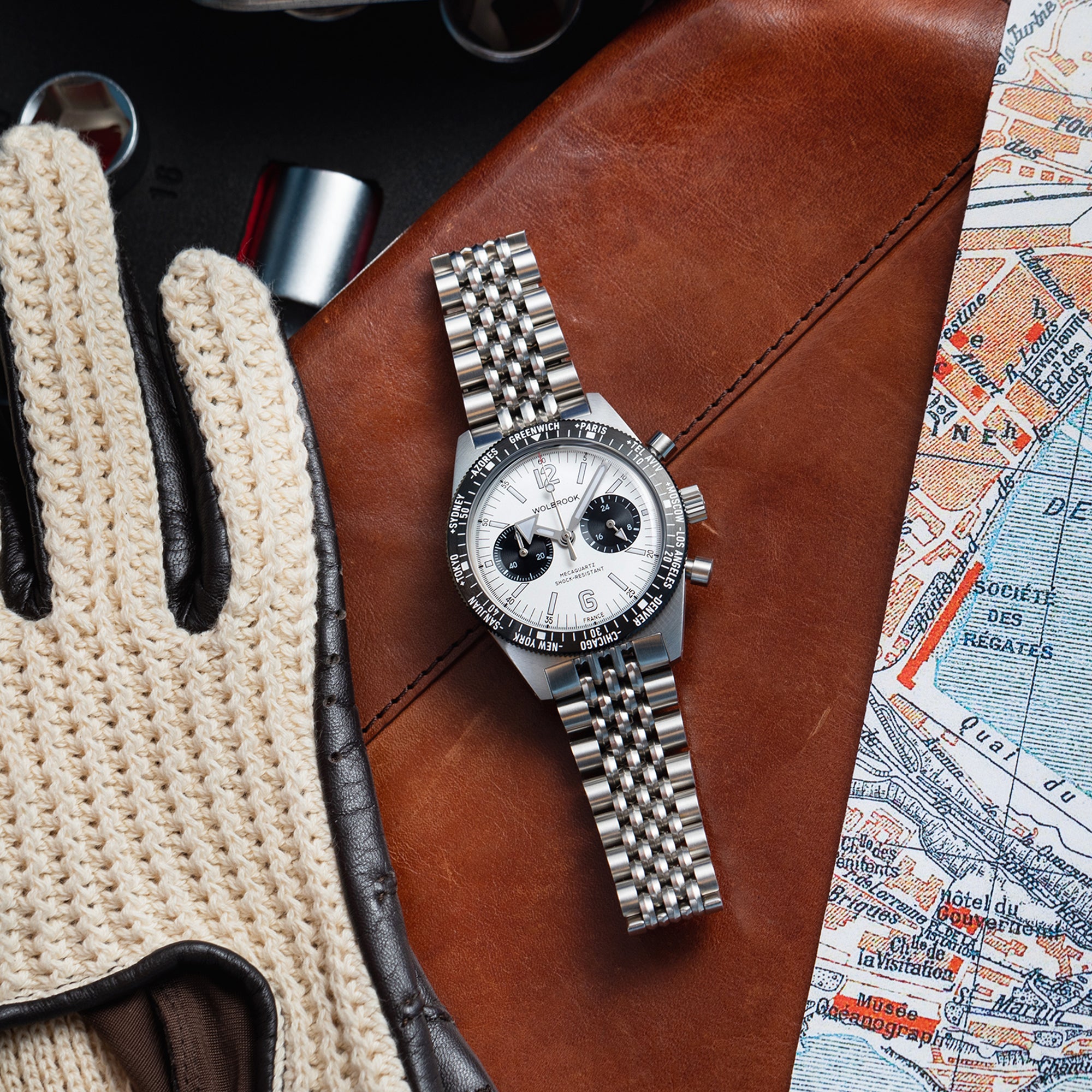 Skindiver WT Chrono-Mecaquartz Panda Chronograph