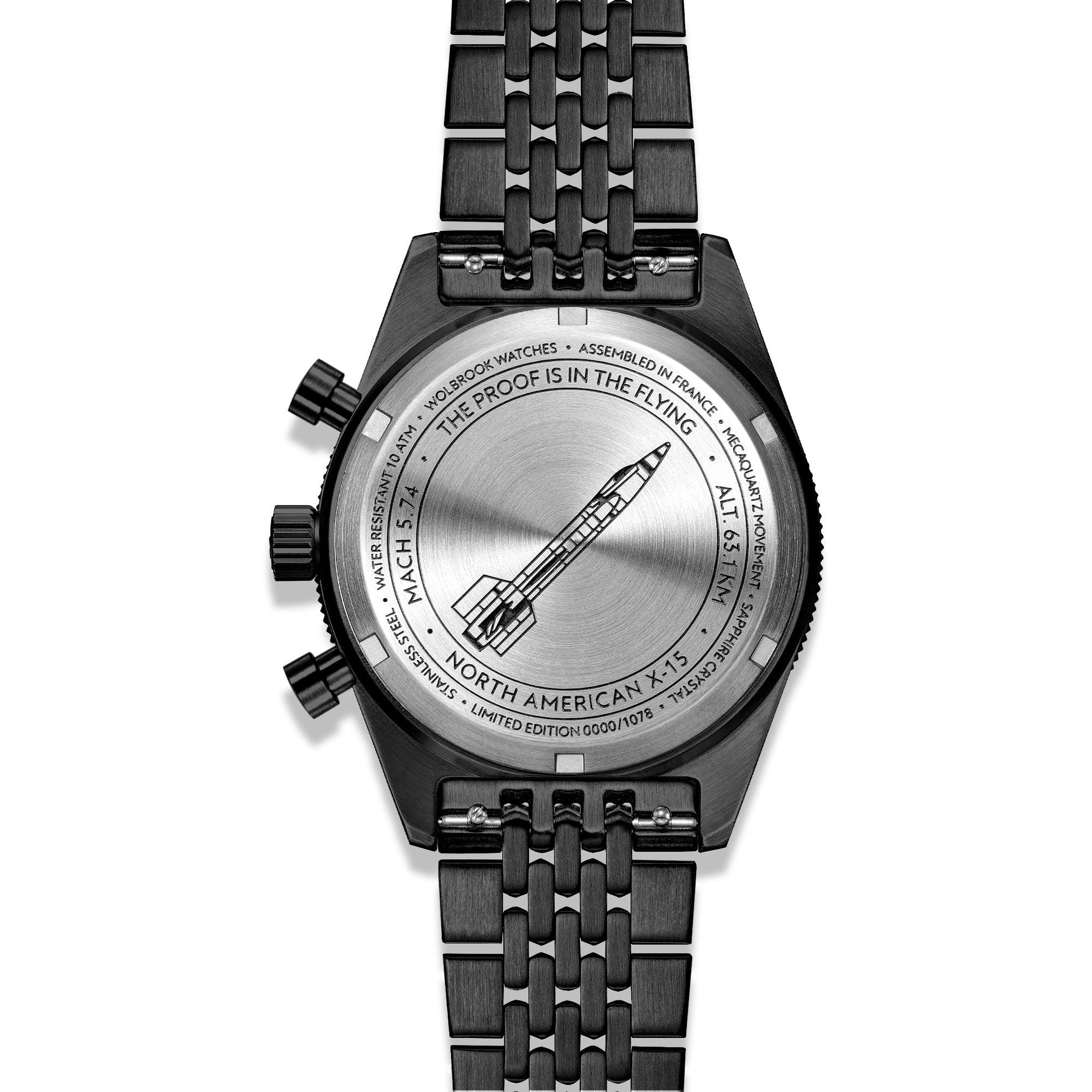 Skindiver WT Chrono-Mecaquartz Vintage & Black PVD Bracelet Chronograph - Wolbrook Watches
