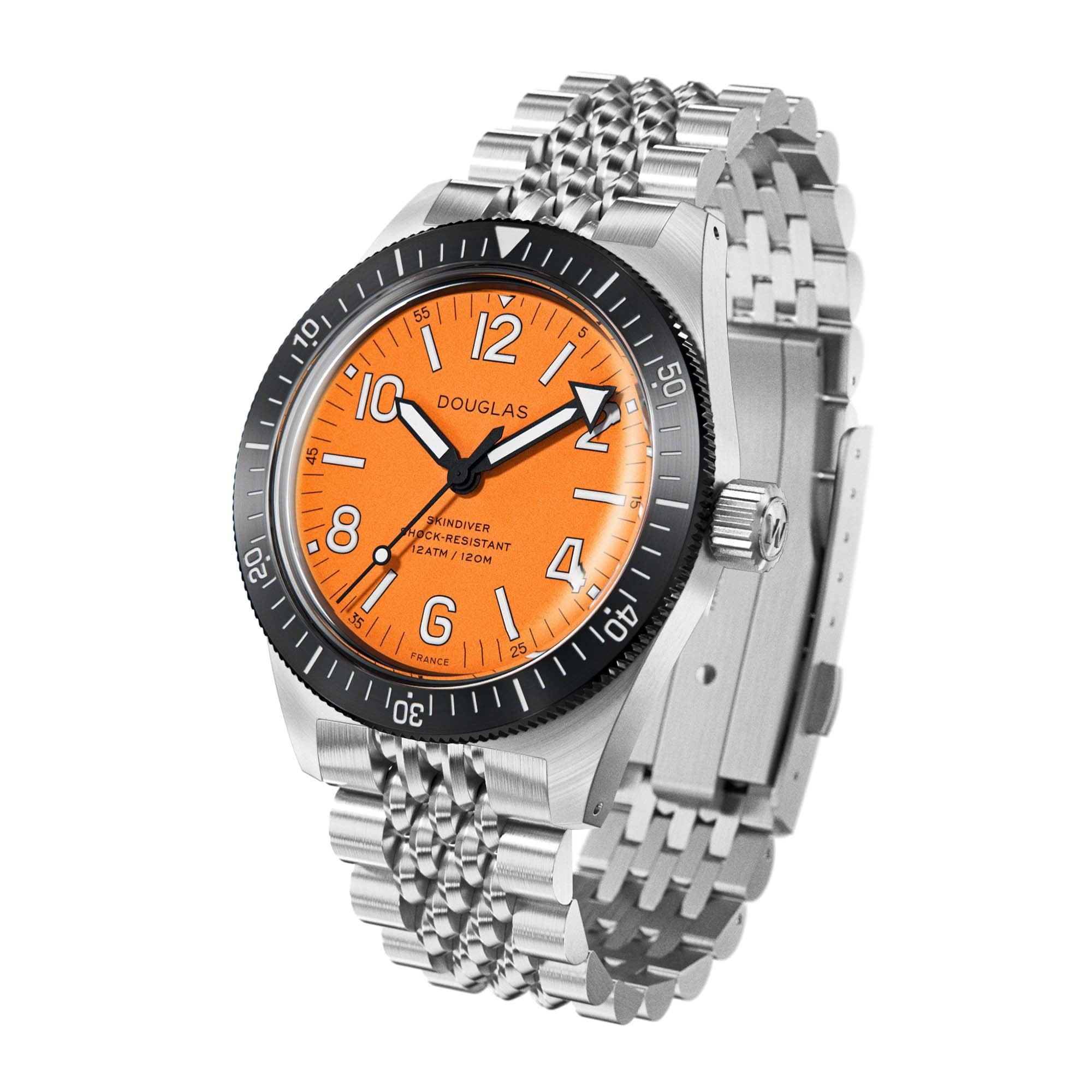Skindiver Professional Bracelet Tool-Watch - Orange Dial