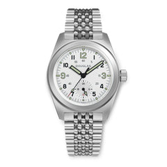 Outrider Professional Mecaquartz 38 Field Watch – White - Wolbrook Watches