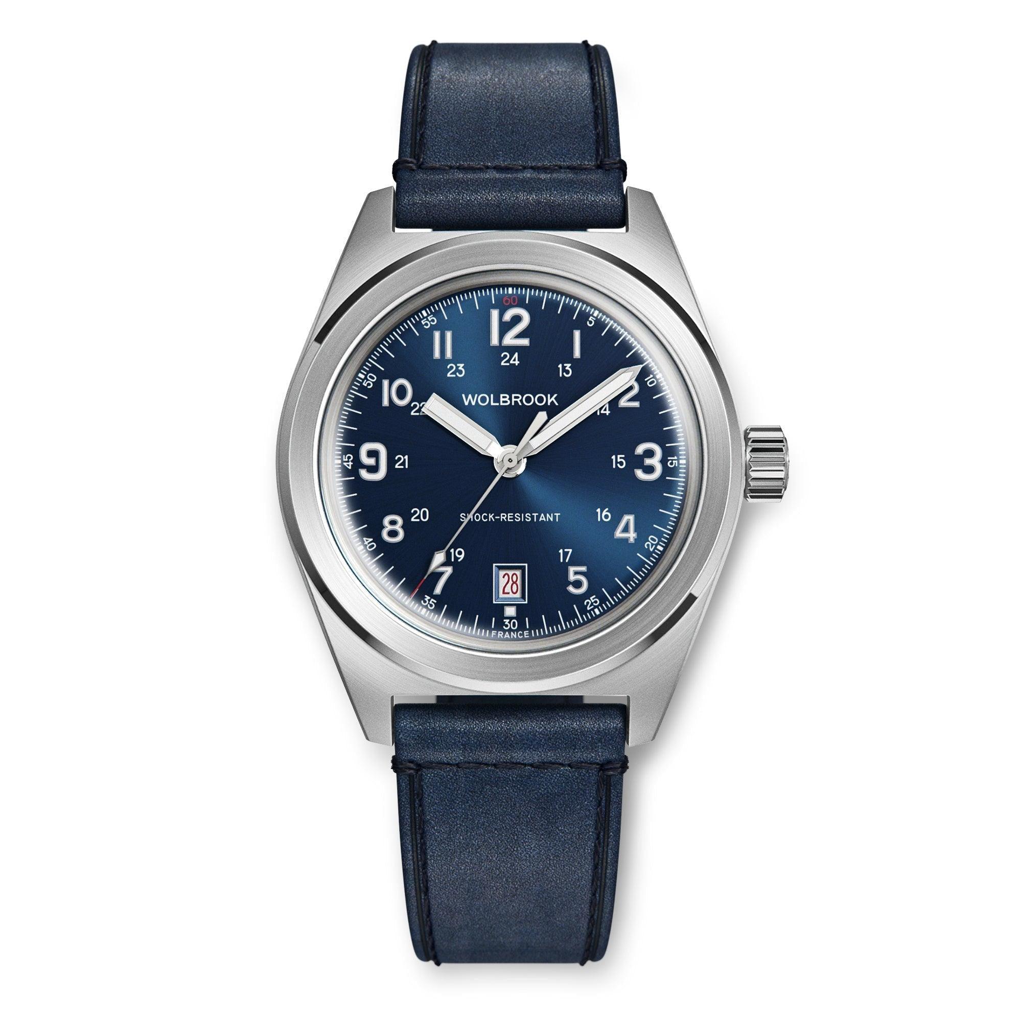 Outrider Automatic Watch – Blue - Wolbrook Watches