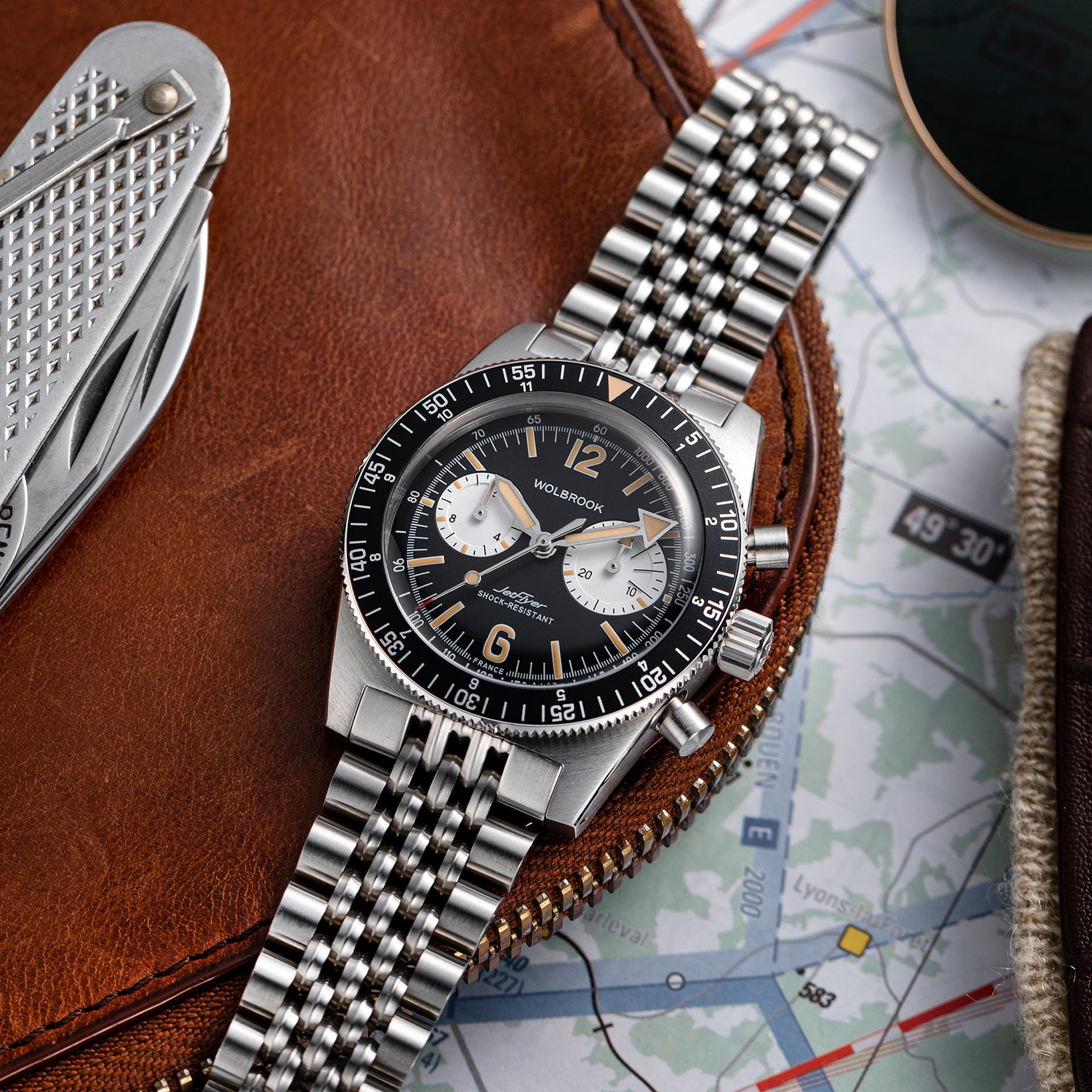 JetFlyer Automatic Chronograph - Reverse Panda Vintage