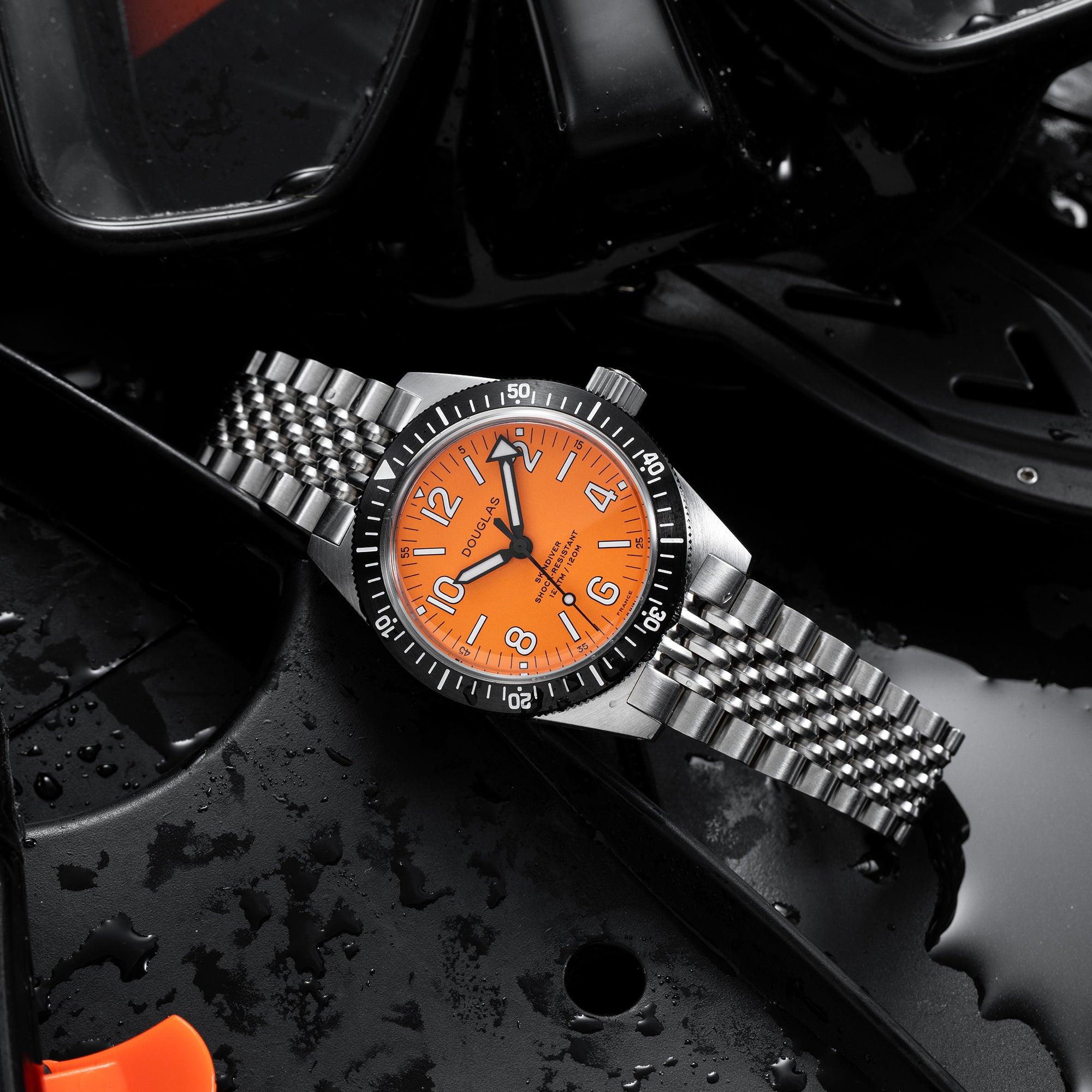 Skindiver Professional Tool-Watch - Orange Dial – Wolbrook Watches