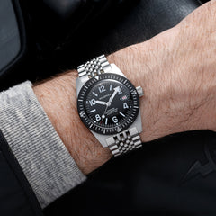 Skindiver Automatic 38 mm Even Numerals Dive Watch - White Lume