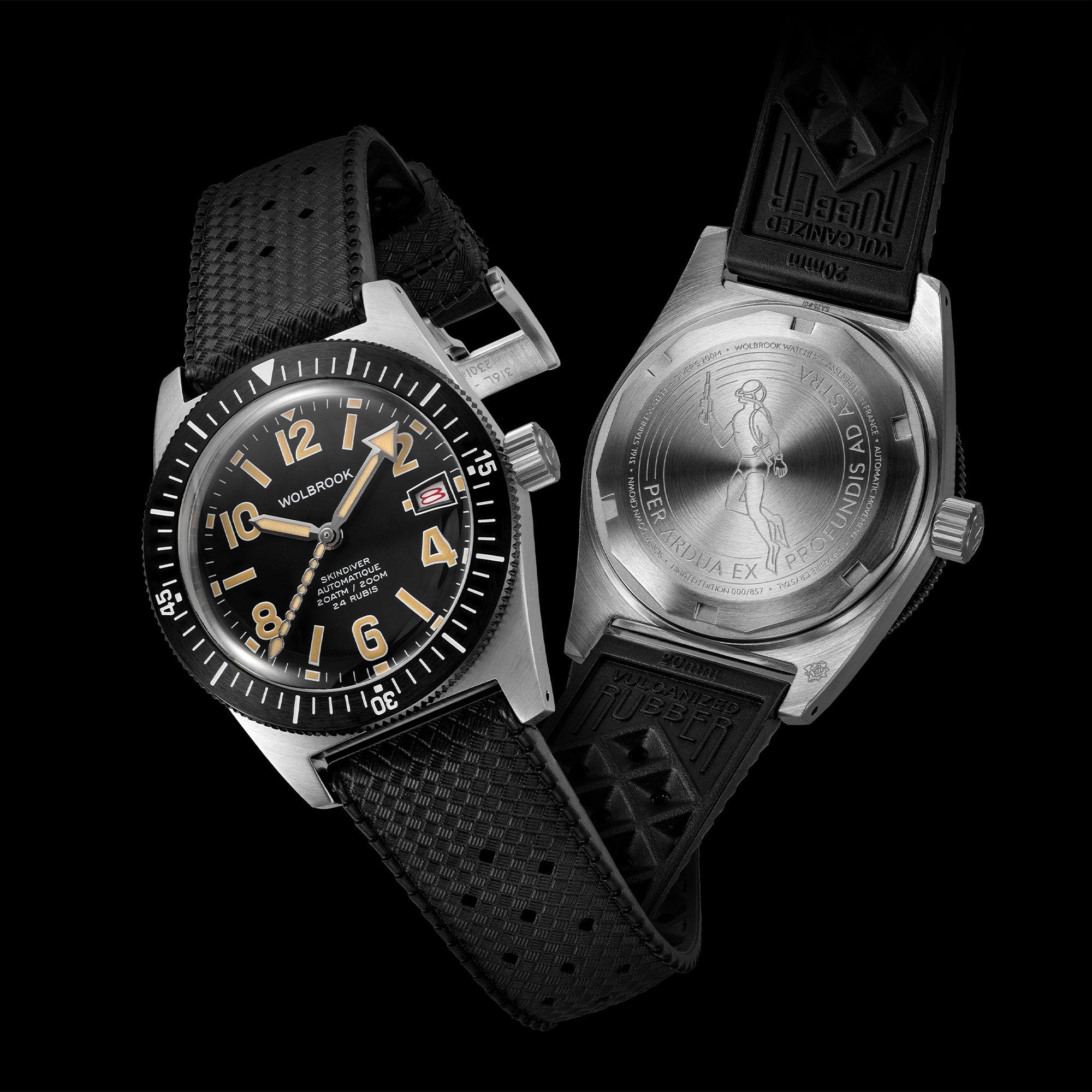 Skindiver Automatic 38 mm Even Numerals Dive Watch - Cédric Dodane Edition