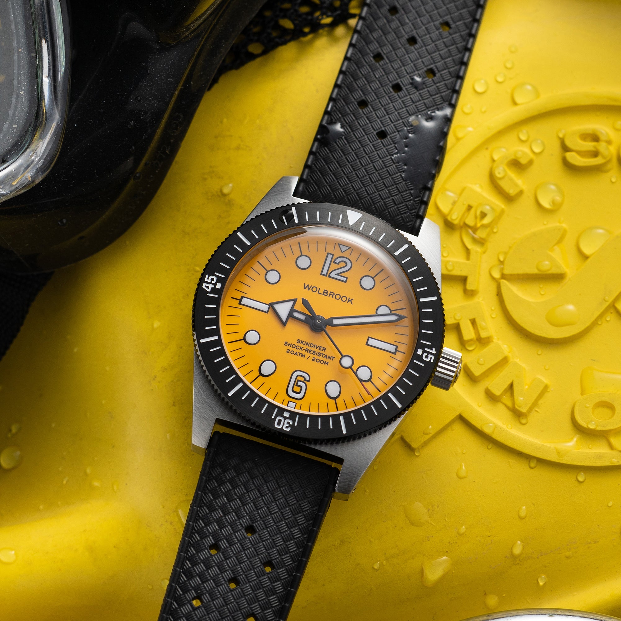 Skindiver Automatic 38 mm Jumbo Dive Watch - Yellow