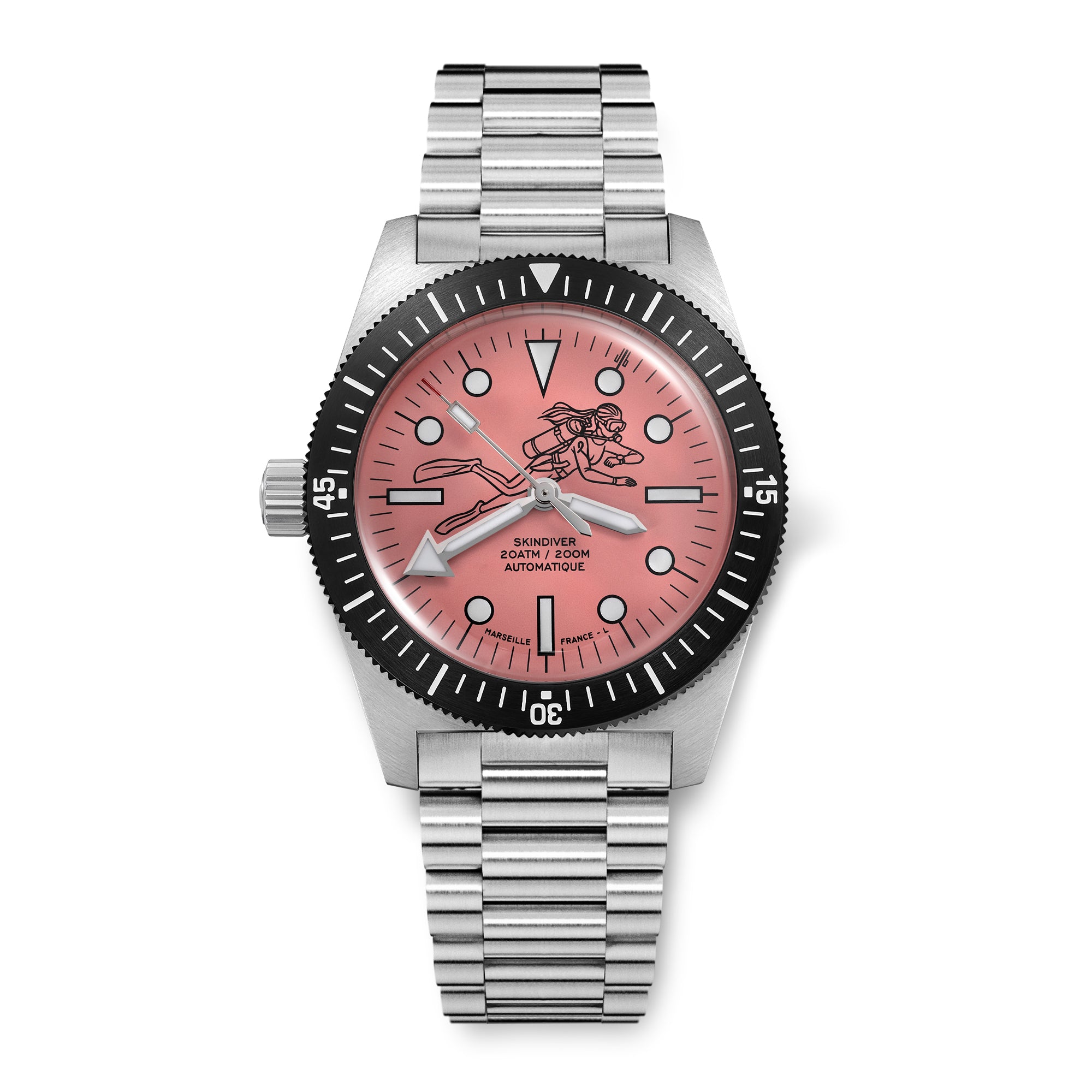 Skindiver Automatic 38 mm Dive Watch - Pink October Edition
