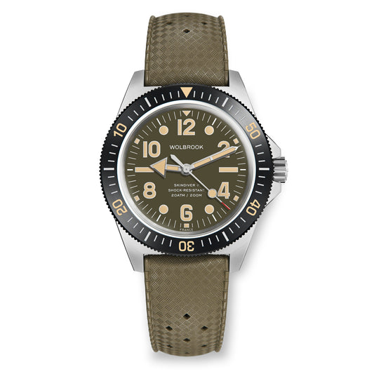 Skindiver II Automatic Dive Watch - "Jumbo Indices" Green Dial