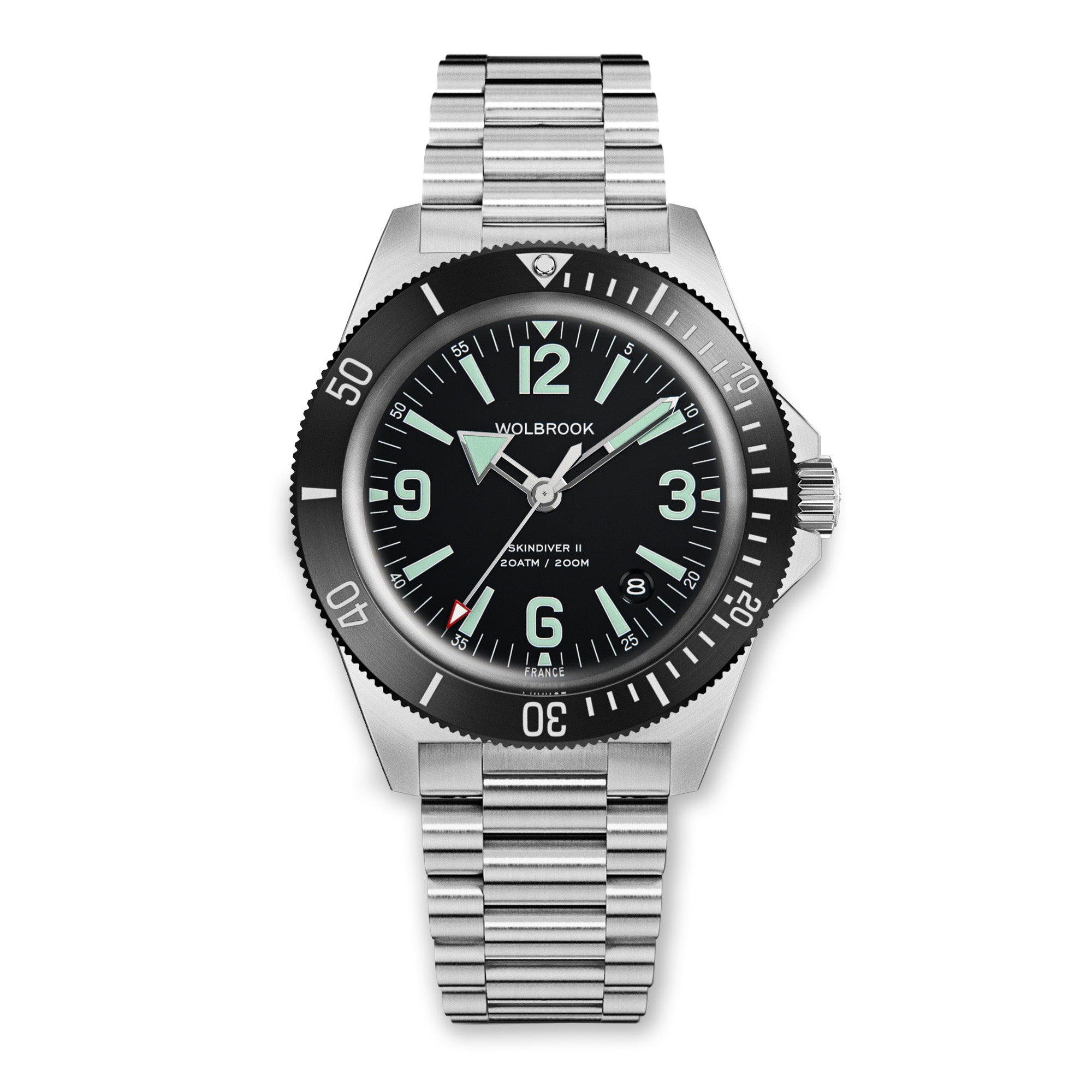 Skindiver II Automatic Dive Watch - Green Lum & Black Dial