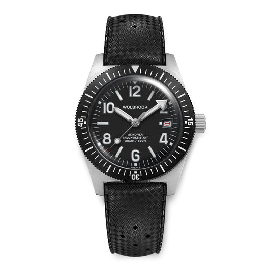 Skindiver Automatic 38 mm Even Numerals Dive Watch - White Lume
