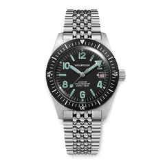 Skindiver Automatic 38 mm Even Numerals Dive Watch - Green Lume