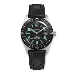 Skindiver Automatic 38 mm Even Numerals Dive Watch - Green Lume