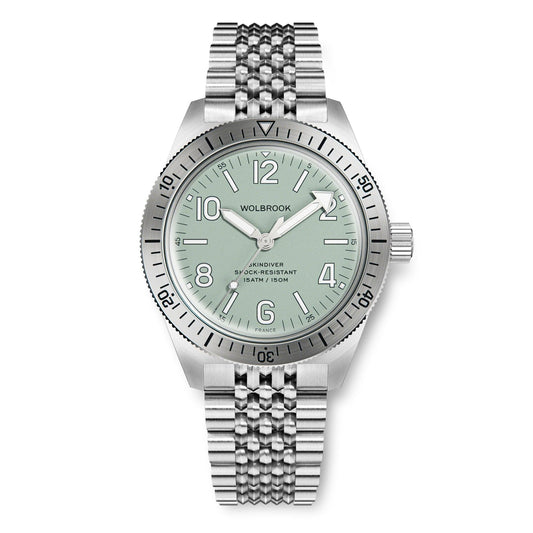 Skindiver Automatic Bracelet Watch – Celadon Green