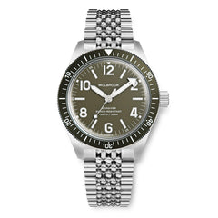 Skindiver Automatic Watch - French Military Green - Wolbrook Watches