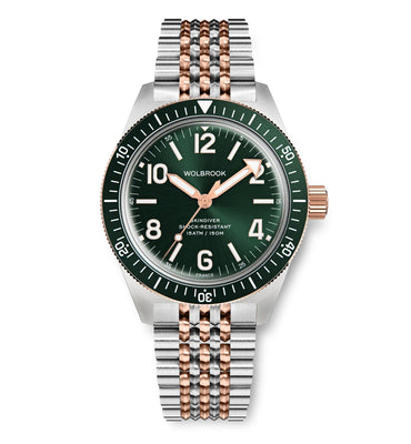 Skindiver Automatic Watch – Two-Tone Green