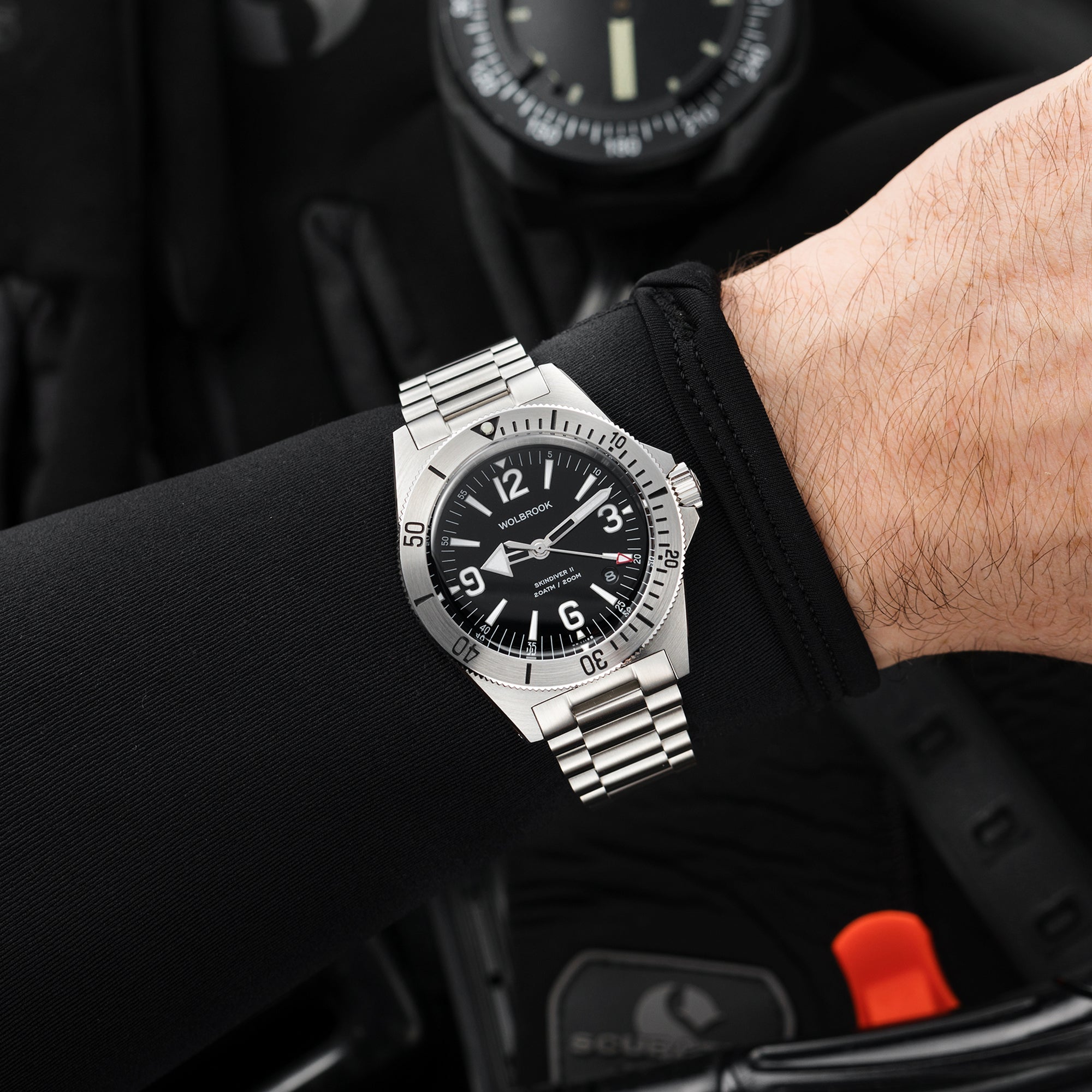 Skindiver II Automatic Dive Watch - White Lum & Black Dial
