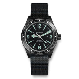 Skindiver WT Mecaquartz Watch - Green Lum & Black PVD