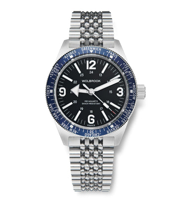 Skindiver WT Mecaquartz Watch - Blue, Black & Steel