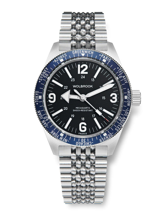 Skindiver WT Mecaquartz Watch - Blue, Black & Steel