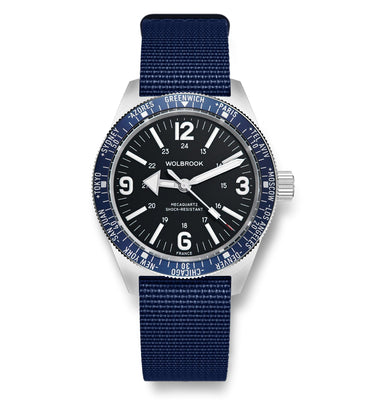 Skindiver WT Mecaquartz Watch - Blue, Black & Steel