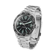 Skindiver WT Mecaquartz Watch - Green Lum & Steel Bezel with Black Aluminum Insert