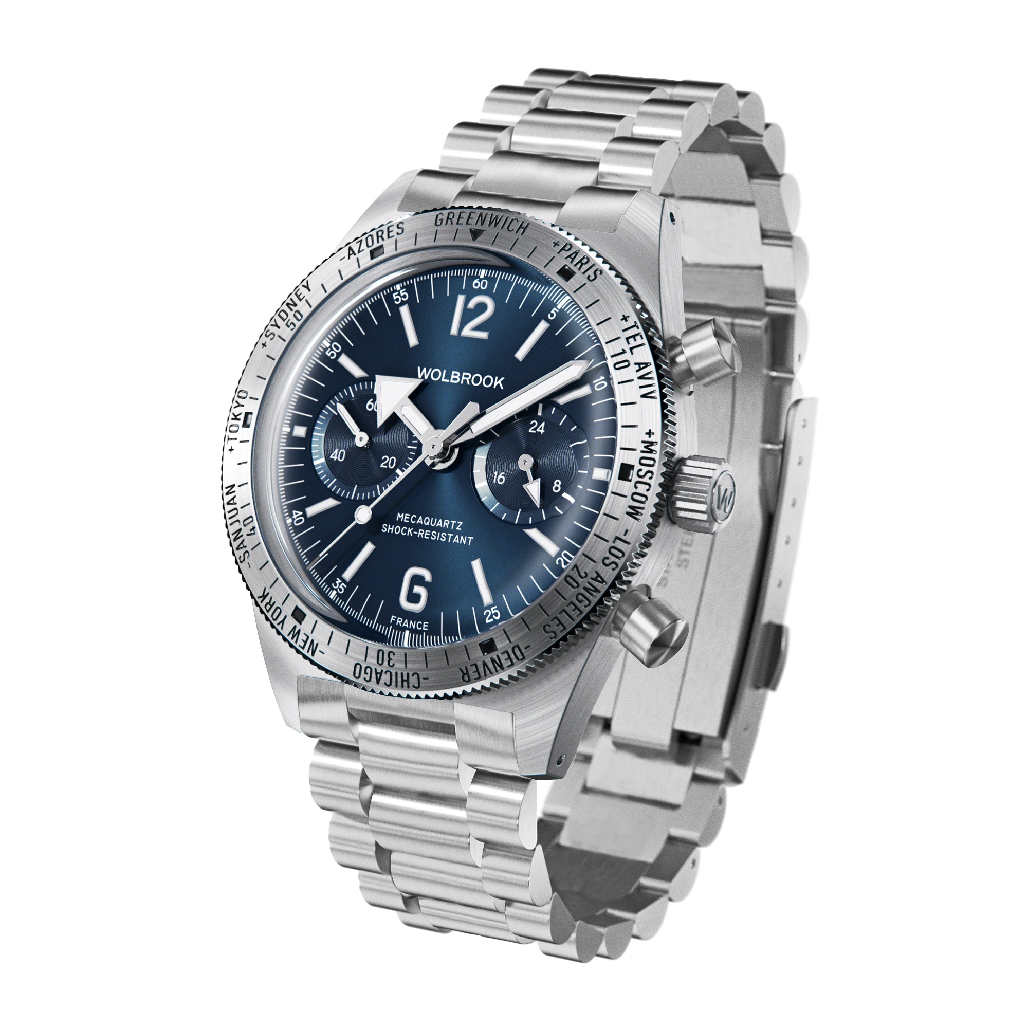 Skindiver WT Chrono-Mecaquartz Blue Chronograph