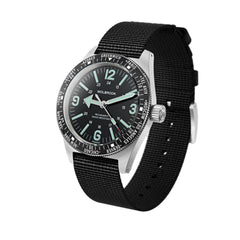 Skindiver WT Mecaquartz Watch - Green Lum & Steel Bezel with Black Aluminum Insert