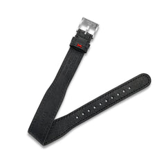 One-Piece Black Tapered Leather Band & Steel Buckle - Wolbrook Watches
