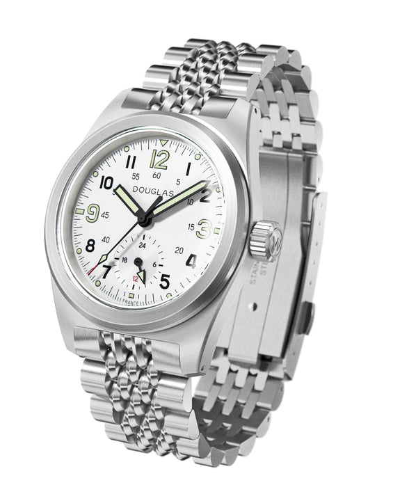 Outrider Professional Mecaquartz 38 Bracelet Field Watch  – White