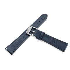 Two-Piece Blue Leather Strap & Steel Buckle - Wolbrook Watches
