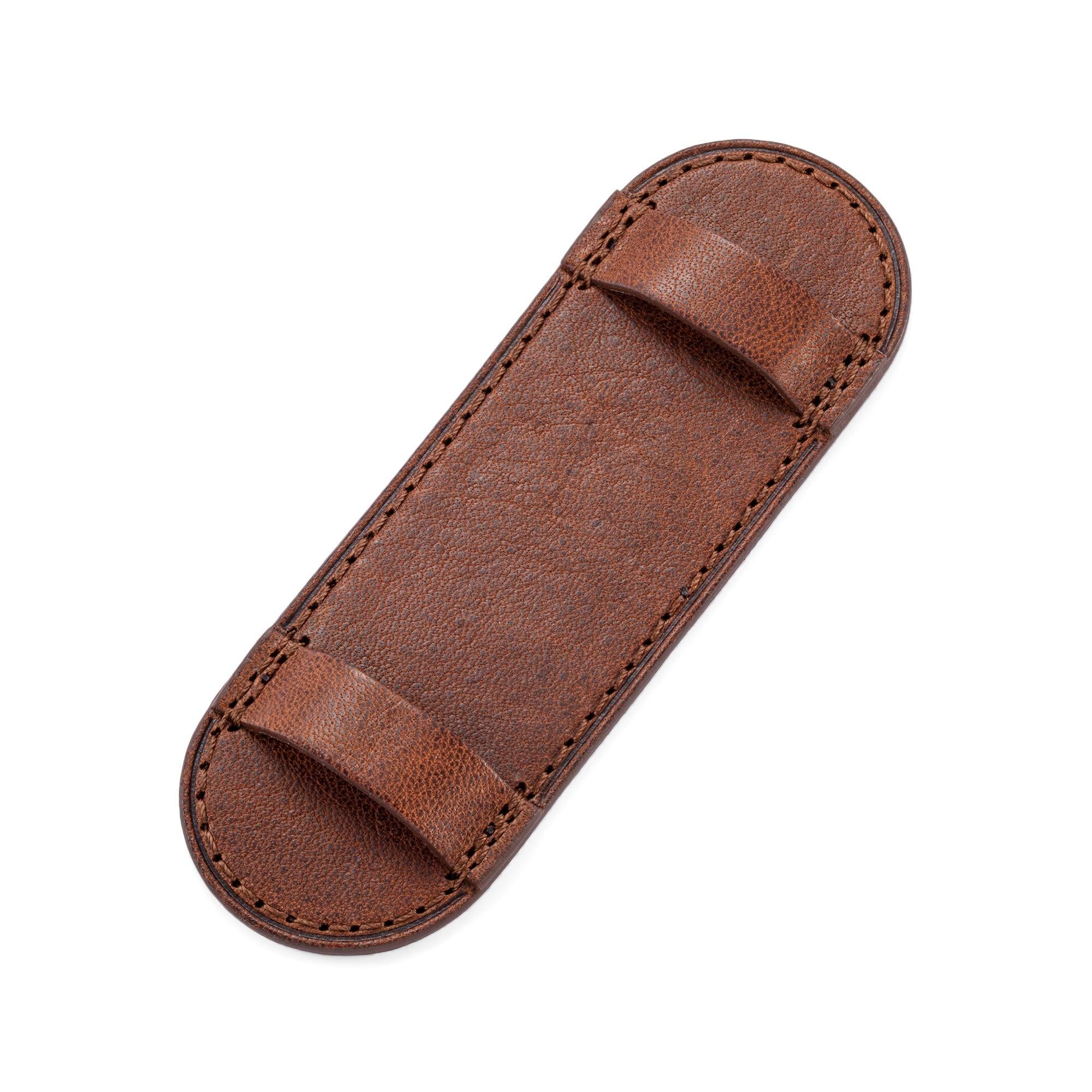 Brown Leather Pilot Plate for Bund Strap