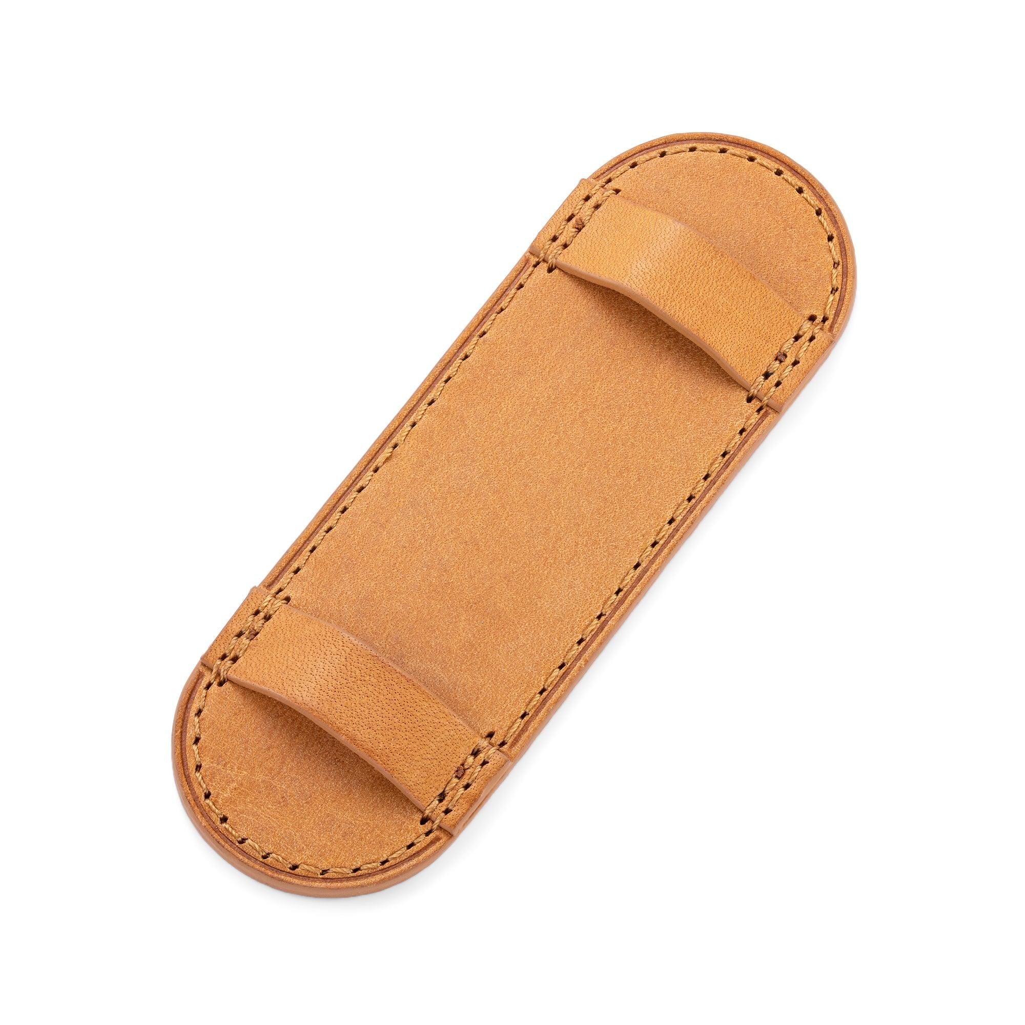 Camel Leather Pilot Plate for Bund Strap - Wolbrook Watches