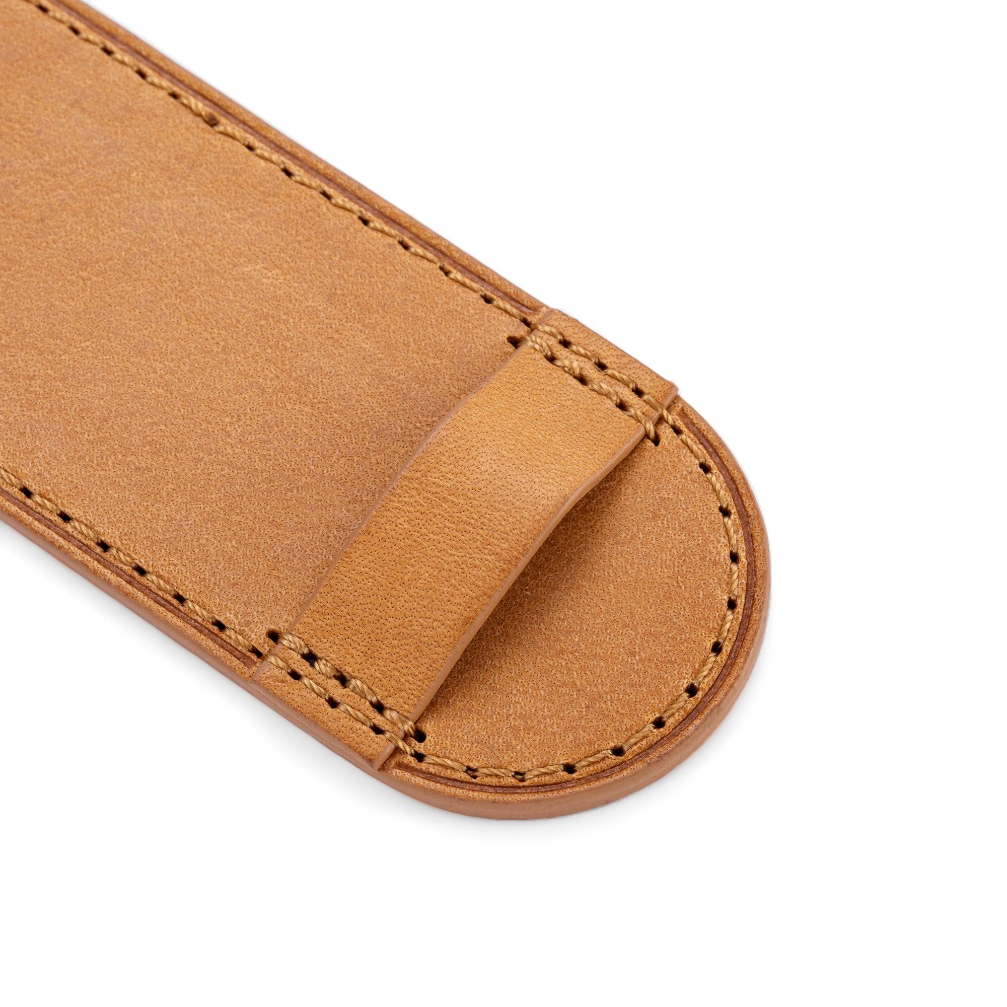 Camel Leather Pilot Plate for Bund Strap - Wolbrook Watches