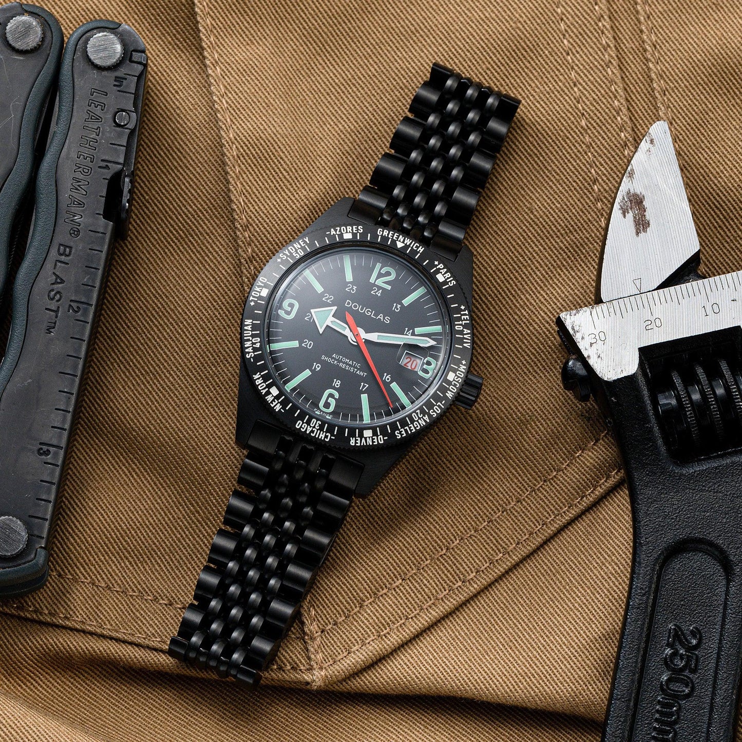 Skindiver WT Professional Bracelet Tool-Watch - Black PVD - 21