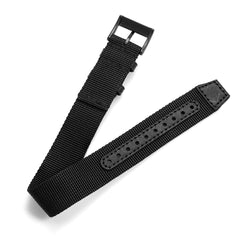 One-Piece Black Nylon Strap & Black PVD Buckle - Wolbrook Watches