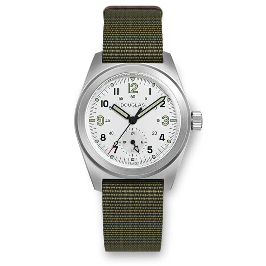 Outrider Professional Mecaquartz 38 Field Watch – White - Wolbrook Watches