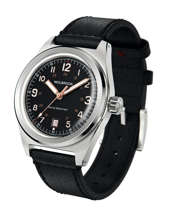 Outrider Automatic Watch – Black & Gilt on Black - 21