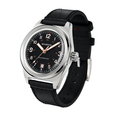 Outrider Automatic Watch – Black & Gilt on Black - Wolbrook Watches