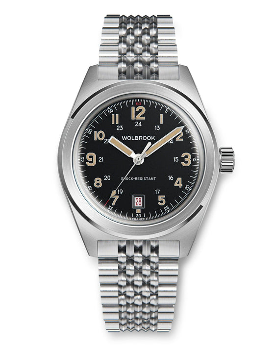Outrider Automatic Bracelet Watch – Black Vintage