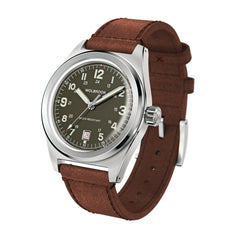 Outrider Automatic Watch – French Army Green - Wolbrook Watches